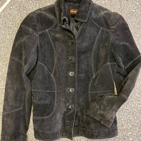 Blue suede jacket - Picture 2 of 10